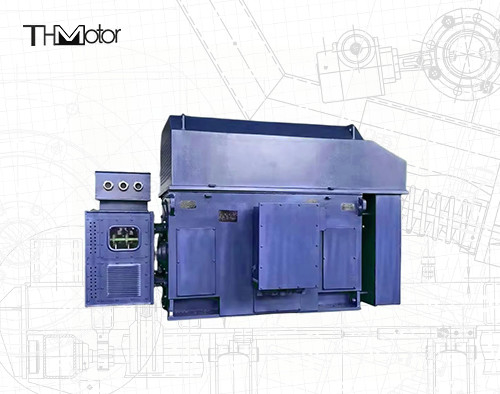 Мотор YRKK 900KW обветренного ротора трехфазного электрического двигателя 800KW 375rpm высоковольтный